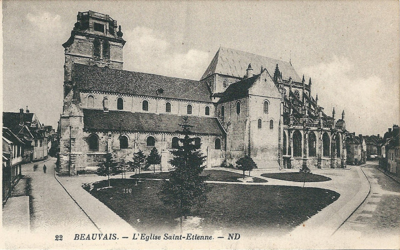 Carte postale ancienne Beauvais-Fr-60-Cpa-église Saint Etienne-01 à Beauvais