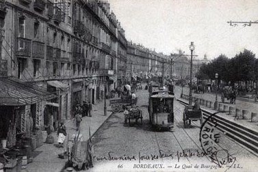 Carte postale ancienne Cp Bx Le quai de Bourgogne à Bordeaux