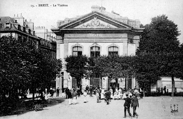 Carte postale ancienne Ancientheatre à Brest