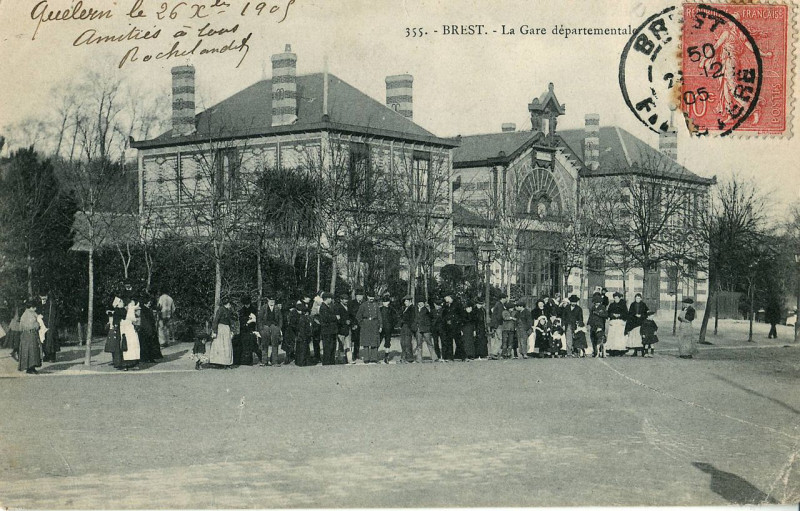 Carte postale ancienne Cfdf-Brest à Brest