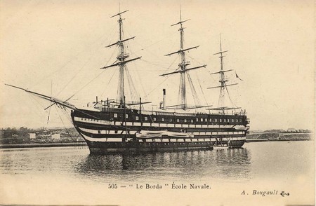 Carte postale ancienne L'Intrépide (Borda IV) à Brest