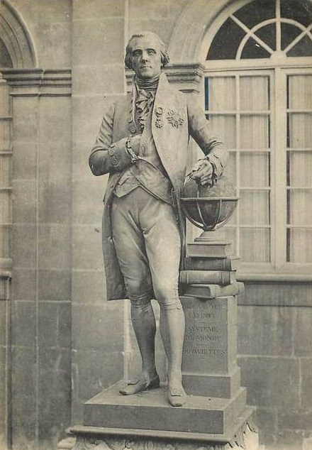 Carte postale ancienne Caen palaisdesfacultes cpa statueLaplace à Caen