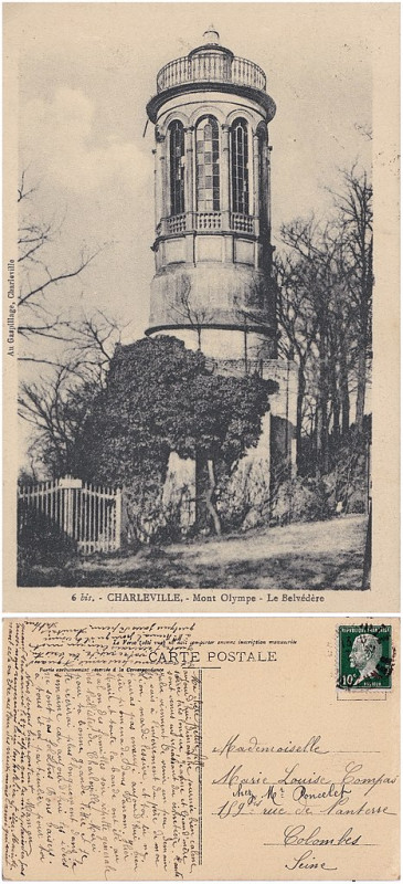 Carte postale ancienne 6 bis. - Charleville — Mont Olympe – Le Belvédère (2) à Charleville-Mézières