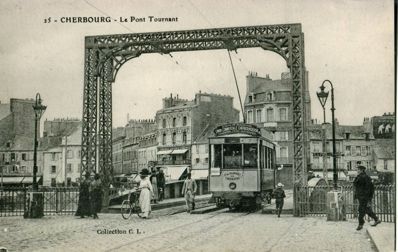 Carte postale ancienne Cl 25 - Cherbourg - Le Pont Tournant à Cherbourg-en-Cotentin