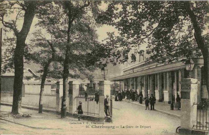 Carte postale ancienne Gare de Cherbourg1920 1 à Cherbourg-en-Cotentin