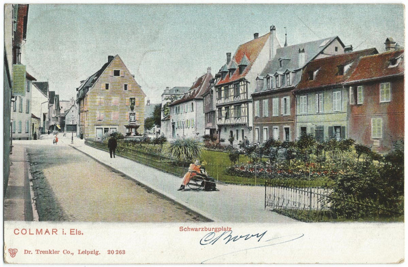 Carte postale ancienne 19050212 colmar schwarzburgplatz à Colmar