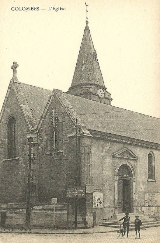 Carte postale ancienne Colombes Ancienne Eglise Saint pierre Saint Paul à Colombes