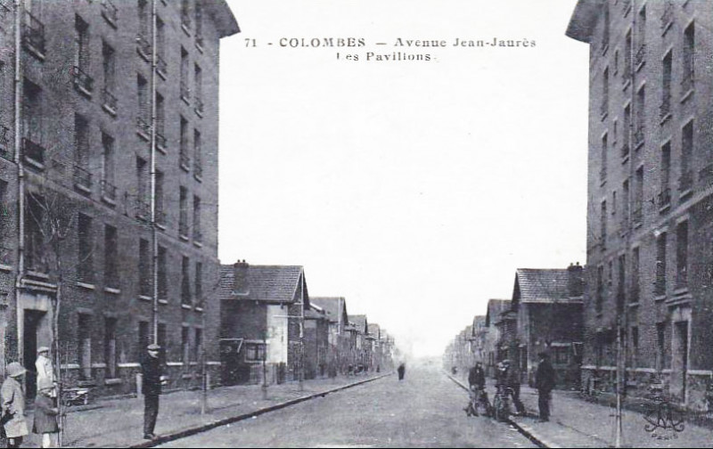 Carte postale ancienne Colombes Avenue Jean-Jaures-Pavillons à Colombes