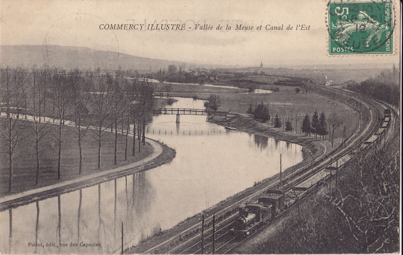Carte postale ancienne Poirot - Commercy Illustre - Vallée de la Meuse et Canal de l'Est à Commercy
