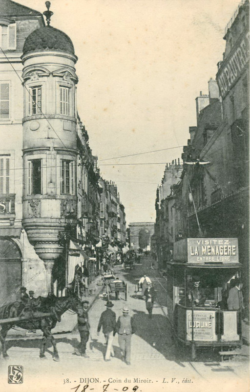 Carte postale ancienne Lv 38 - Dijon - Coin du Miroir à Dijon