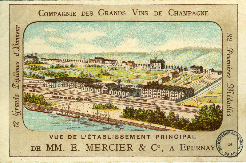 Carte postale ancienne Cp champagne Mercier à Épernay