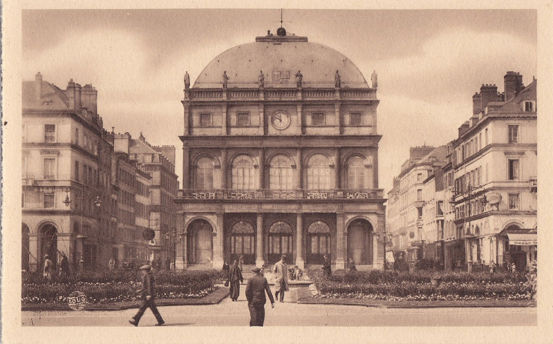 Carte postale ancienne Le Havre, França, Le Théâtre, princípio do séc. XX, França, Arquivo de Villa Maria, Angra do Heroísmo, Açores. au Havre