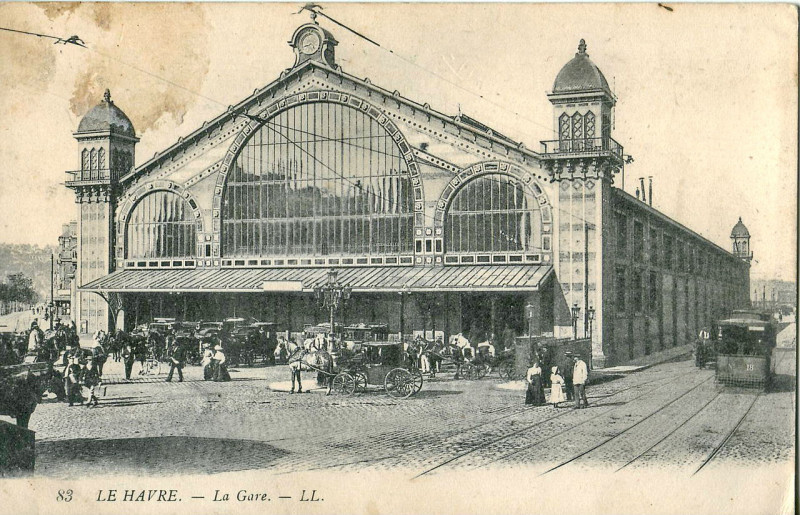 Carte postale ancienne Ll 83 - Le Havre - La Gare au Havre