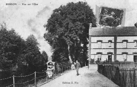 Carte postale ancienne Hirson - Vue sur l'Oise à Hirson