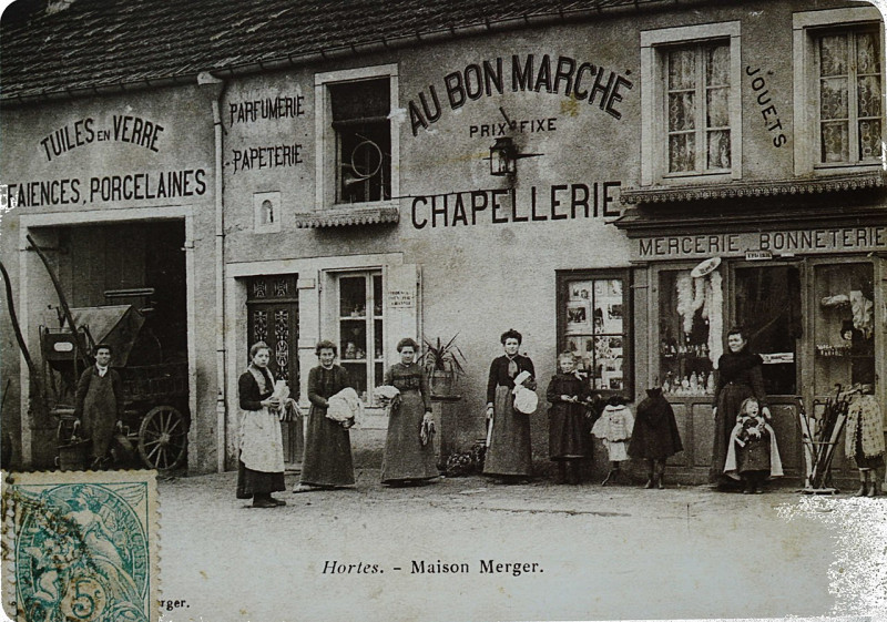 Carte postale ancienne Hortes - Maison Merger à Haute-Amance