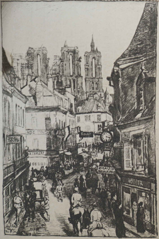 Carte postale ancienne Karl Lotze la cathédrale de Laon 1GM à Laon