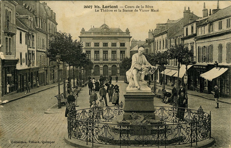 Carte postale ancienne Lorient - Cours de la Bôve (1907) à Lorient