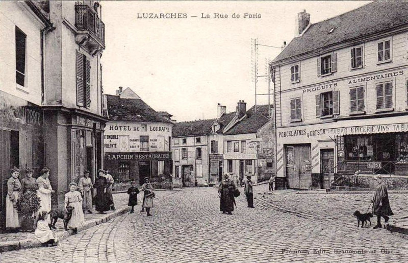 Carte postale ancienne Rue de Paris 1 à Luzarches