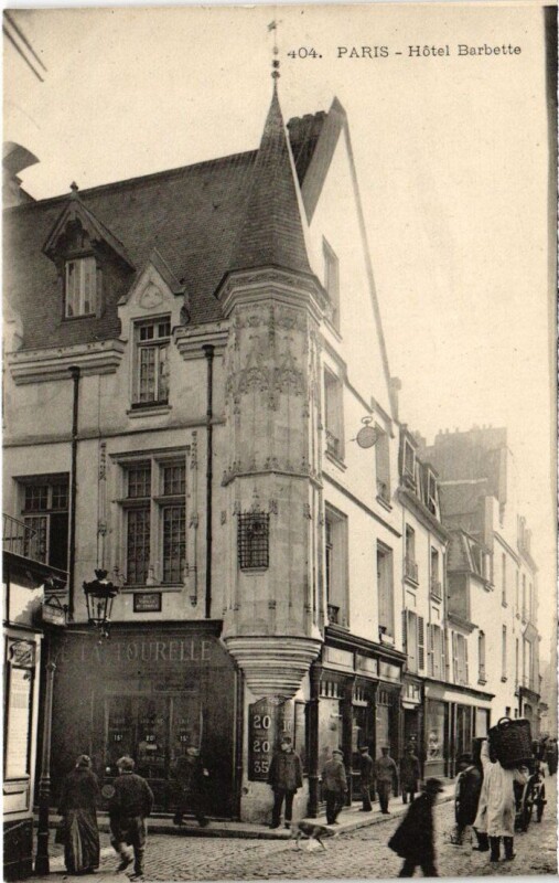 Carte postale ancienne Paris 3e Hotel Barbette à Paris 3e