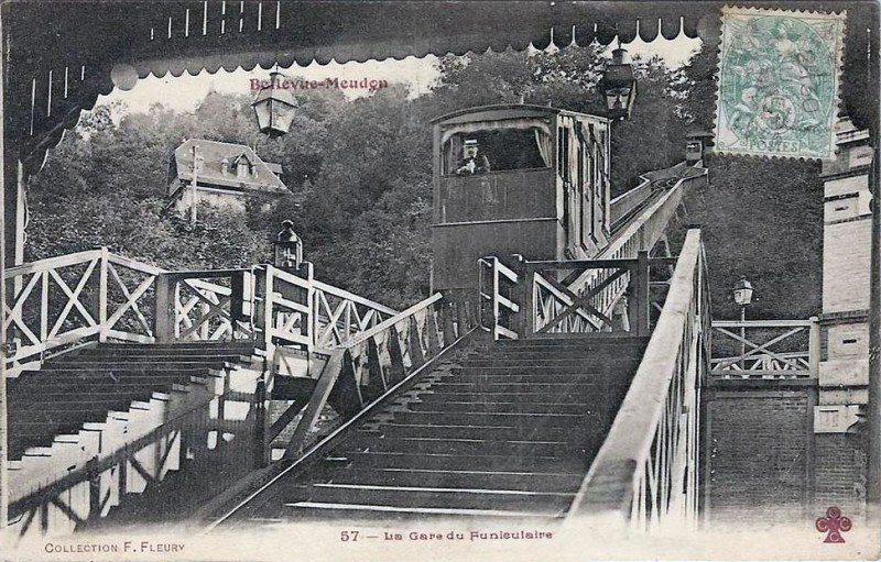 Carte postale ancienne La Gare du Funiculaire à Meudon
