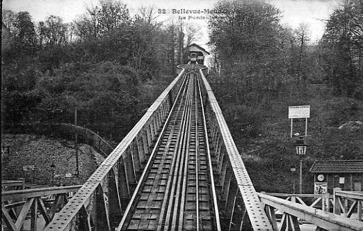 Carte postale ancienne Bellevue-Meudon - Le funiculaire 32