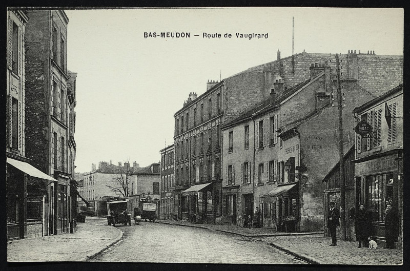 Carte postale ancienne Carte postale - Meudon - Bas-Meudon - Route de Vaugirard à Meudon