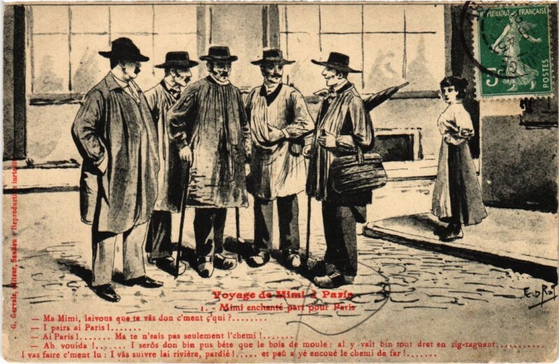 Carte postale ancienne 1 Voyage de Mimi a Paris enchante par paris