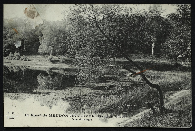 Carte postale ancienne Carte postale - Meudon - Forêt de Meudon (Artistique) Etang de Villebon 2 à Meudon