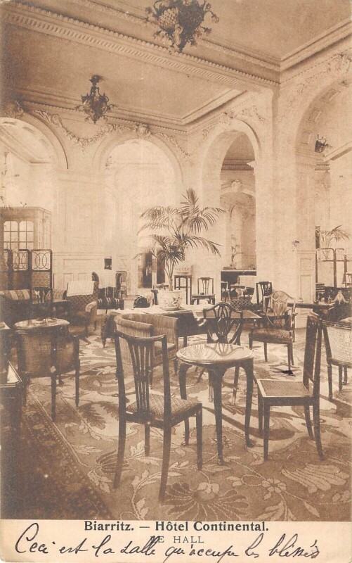 Carte postale ancienne Biarritz Hotel Continental à Biarritz