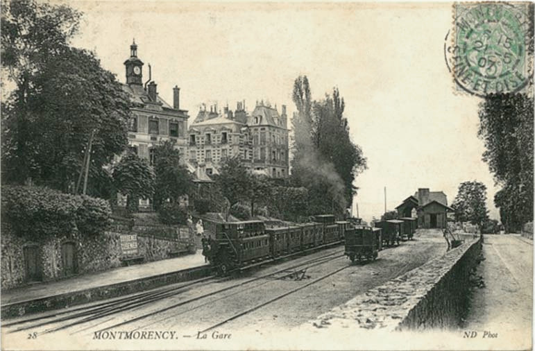 Carte postale ancienne Montmorency-la gare 1907