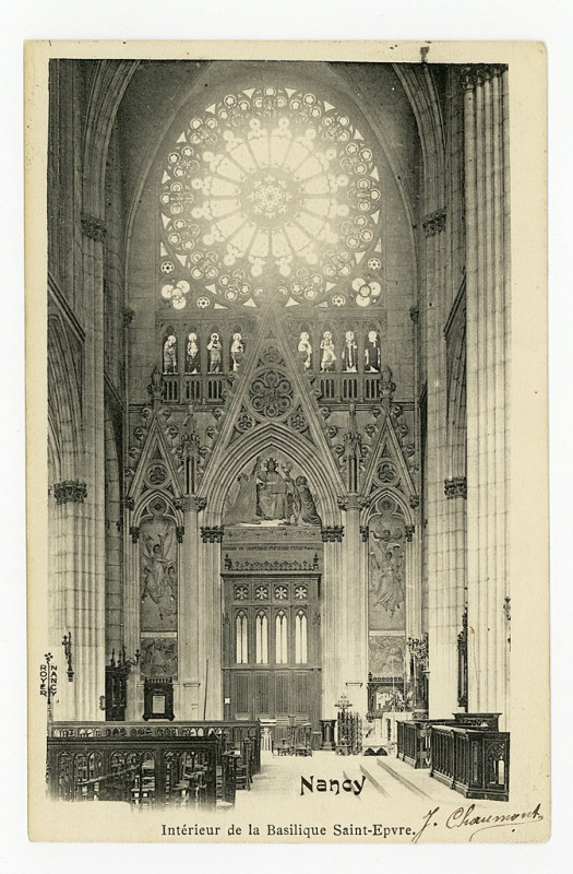 Carte postale ancienne Nancy. Intérieur de la Basilique Saint-Epvre P-Fg-Cp-01124