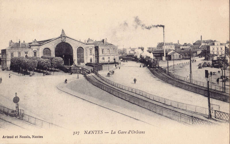 Carte postale ancienne La Gare d'Orléans à Nantes