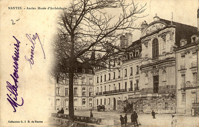 Carte postale ancienne Nantes ancien musée d'archéologie, 1903, Musée de Bretagne, 973.33.434
