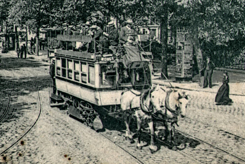 Carte postale ancienne Eld 69 - Paris - Boulevard de Sébastopol -détail-