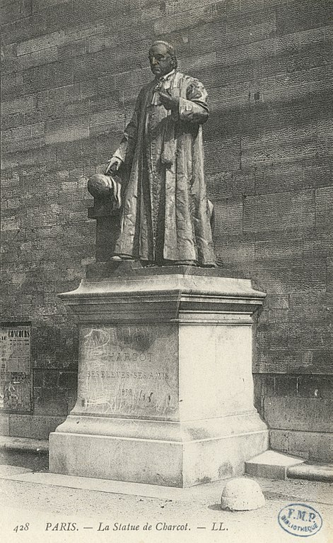 Carte postale ancienne La statue de Charcot - Paris CIPA0799