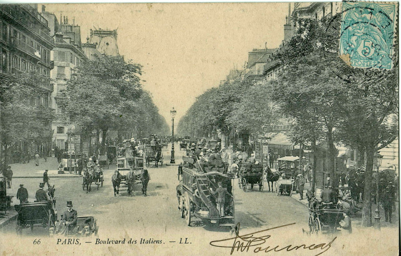 Carte postale ancienne Ll 66 - Paris - Boulevard des Italiens