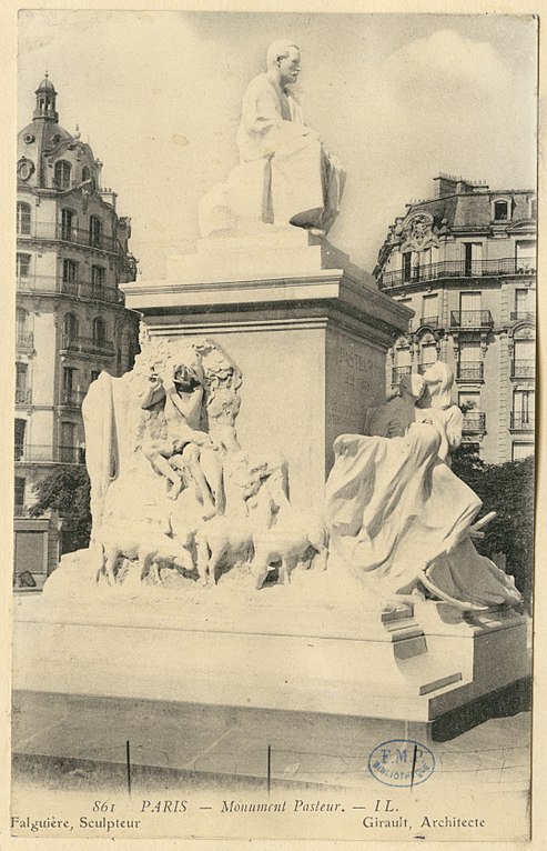Carte postale ancienne Monument Pasteur à Paris 7e