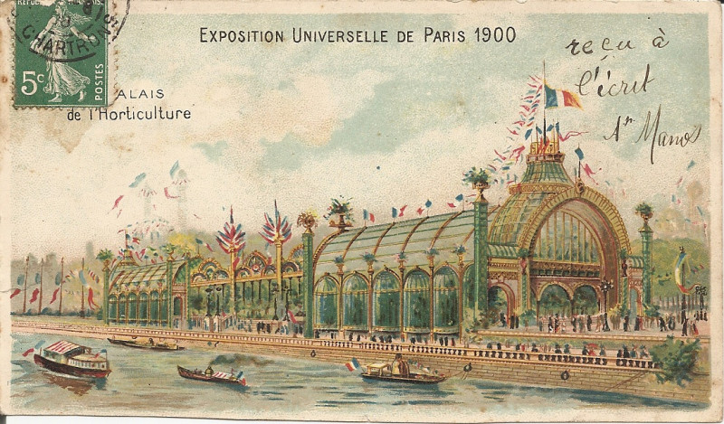 Carte postale ancienne Palais de l'Horticulture de l'Exposition Universelle de Paris (1900)