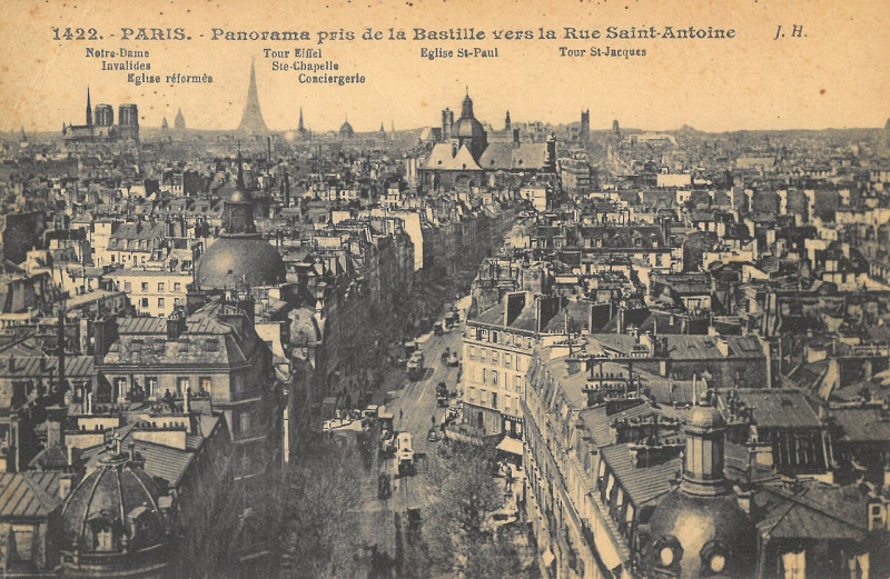 Carte postale ancienne Paris - Panorama