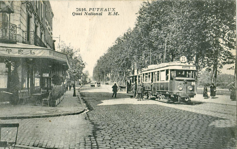 Carte postale ancienne Em 7616 - Puteaux - Quai National