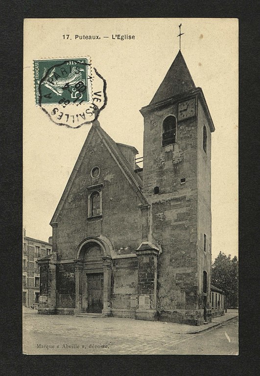 Carte postale ancienne Puteaux.Eglise.Carte postale