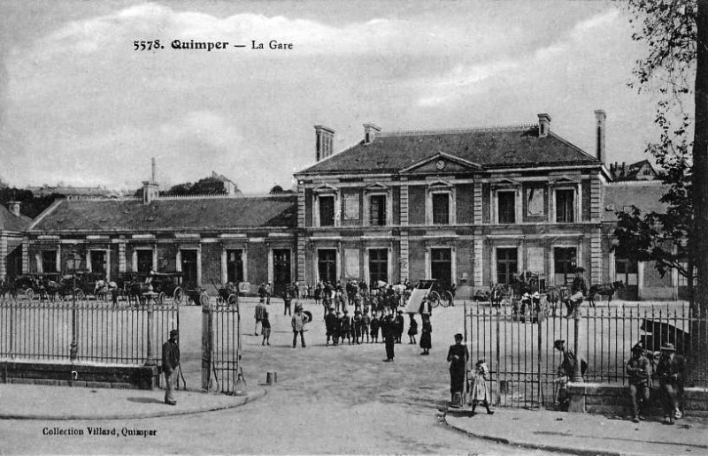 Carte postale ancienne Gare-Quimper-CPancienne
