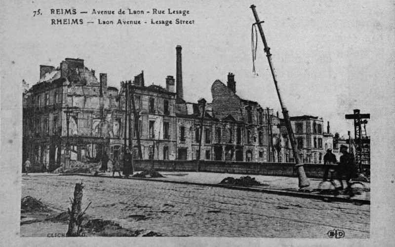 Carte postale ancienne Avenue Laon Reims 1009469