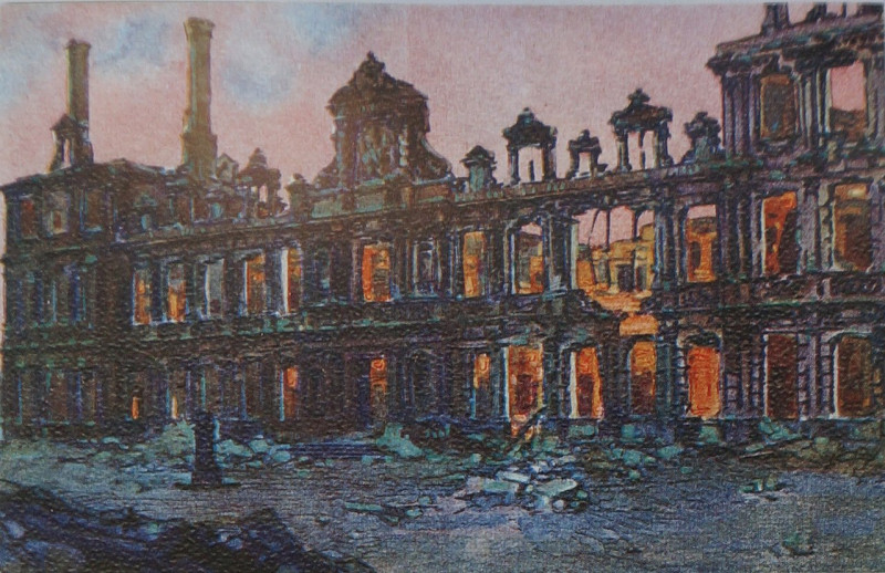 Carte postale ancienne Hotel de ville Reims 1264
