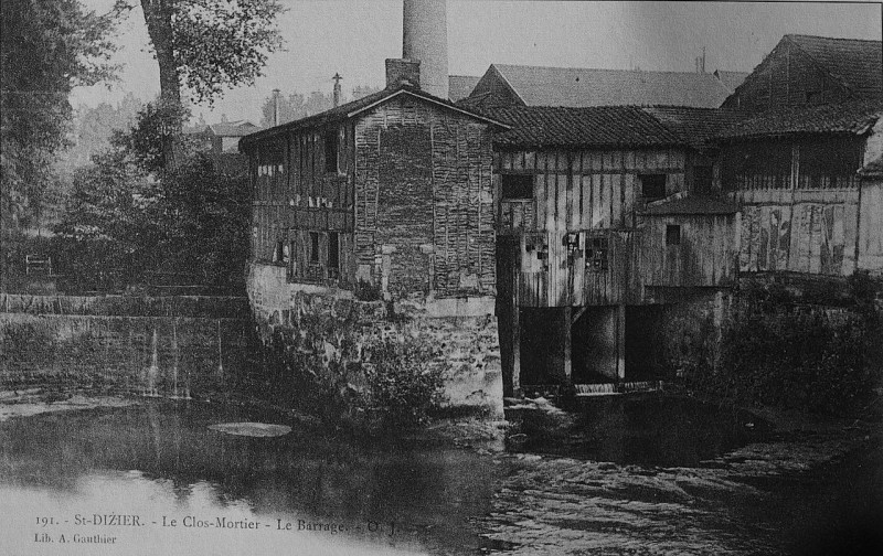 Carte postale ancienne St DIzier barrage clos mortier 72818