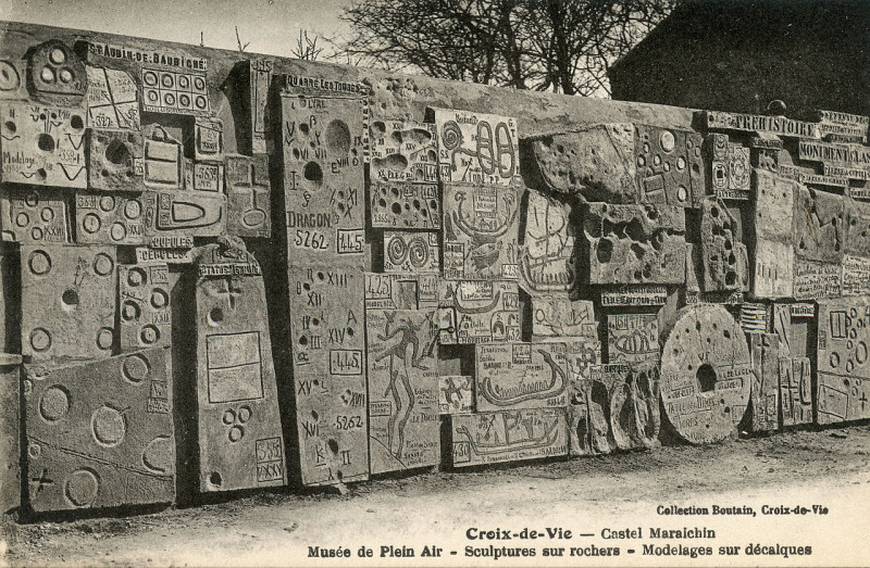Carte postale ancienne Cpa Boutain Castel Maraichin musee empreinte