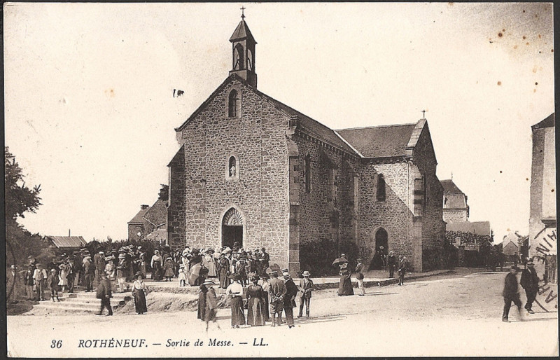 Carte postale ancienne Eglise de Rothéneuf