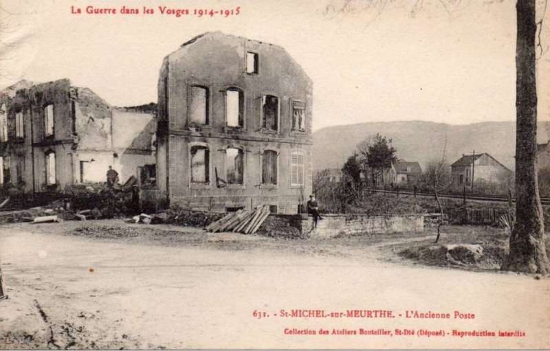 Carte postale ancienne St michel l'ancienne poste 1914 02