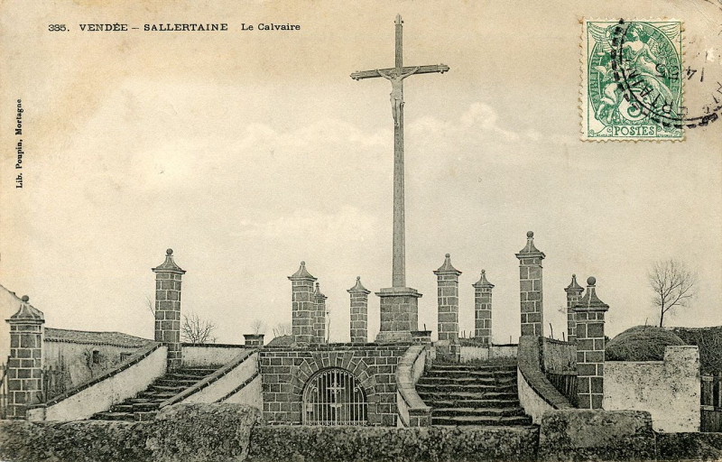 Carte postale ancienne Cpa Sallertaine Calvaire
