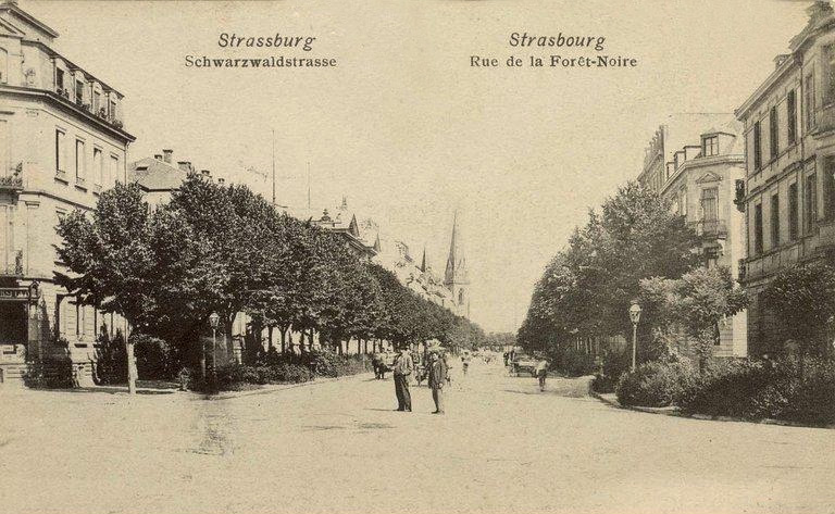 Carte postale ancienne Strassburg-Schwarzwaldstrasse-1905